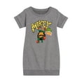 thumbnail image 1 of Teenage Mutant Ninja Turtles: Mutant Mayhem - Michelangelo AKA Mikey - Pizza Rules - Toddler And Youth Girls Fleece Dress, 1 of 5