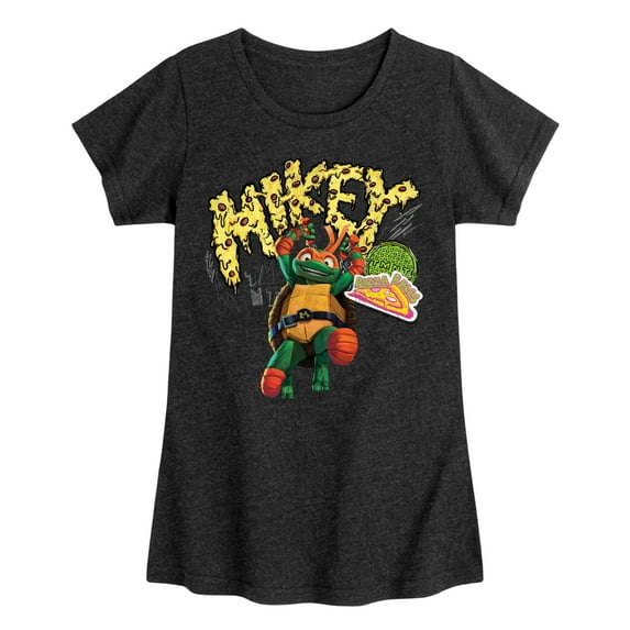 Teenage Mutant Ninja Turtles: Mutant Mayhem - Michelangelo AKA Mikey - Pizza Rules - Toddler And Youth Girls Short Sleeve Graphic T-Shirt