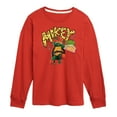 thumbnail image 1 of Teenage Mutant Ninja Turtles: Mutant Mayhem - Michelangelo AKA Mikey - Pizza Rules - Toddler And Youth Long Sleeve Graphic T-Shirt, 1 of 5