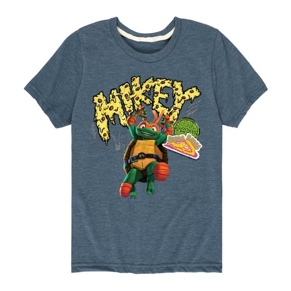 Teenage Mutant Ninja Turtles: Mutant Mayhem - Michelangelo AKA Mikey - Pizza Rules - Toddler And Youth Short Sleeve Graphic T-Shirt