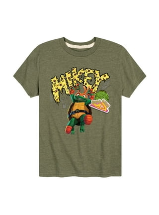 Teenage Mutant Ninja Turtles: Mutant Mayhem - Michelangelo AKA Mikey -  Pizza Rules - Toddler And Youth Short Sleeve Graphic T-Shirt