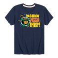 thumbnail image 1 of Teenage Mutant Ninja Turtles Mutant Mayhem - Mikey Wanna Piece of This - Toddler & Youth Short Sleeve Graphic T-Shirt, 1 of 4