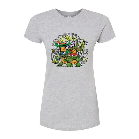 Teenage Mutant Ninja Turtles Mutant Mayhem  - Mm Sketchy  - Juniors Fitted Graphic T-Shirt