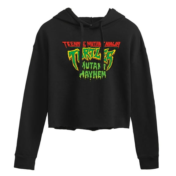 Teenage Mutant Ninja Turtles: Mutant Mayhem - Movie Logo - Juniors Cropped Pullover Hoodie