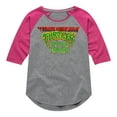 thumbnail image 1 of Teenage Mutant Ninja Turtles: Mutant Mayhem - Movie Logo - Toddler And Youth Girls Raglan Graphic T-Shirt, 1 of 5