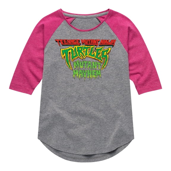 Teenage Mutant Ninja Turtles: Mutant Mayhem - Movie Logo - Toddler And Youth Girls Raglan Graphic T-Shirt