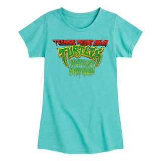 Girl's Teenage Mutant Ninja Turtles Distressed Gnarly Ninjas T-Shirt -  Light Pink - Large