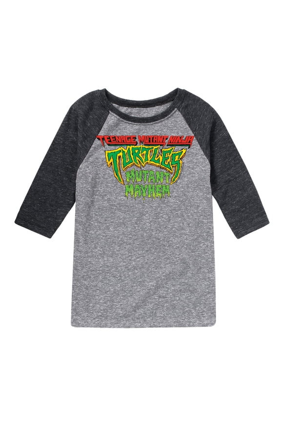 : Mutant Mayhem - Movie Logo - Toddler And Youth Raglan Graphic T-Shirt