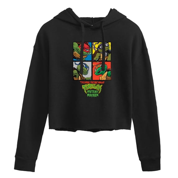 Teenage Mutant Ninja Turtles Mutant Mayhem - Mutant Mahem Grid - Juniors Cropped Pullover Hoodie