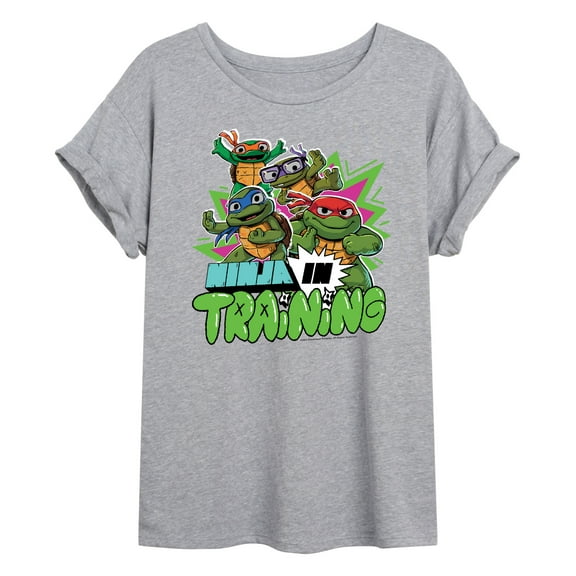 Teenage Mutant Ninja Turtles Mutant Mayhem  - Ninja In Training  - Juniors Ideal Flowy Muscle T-Shirt