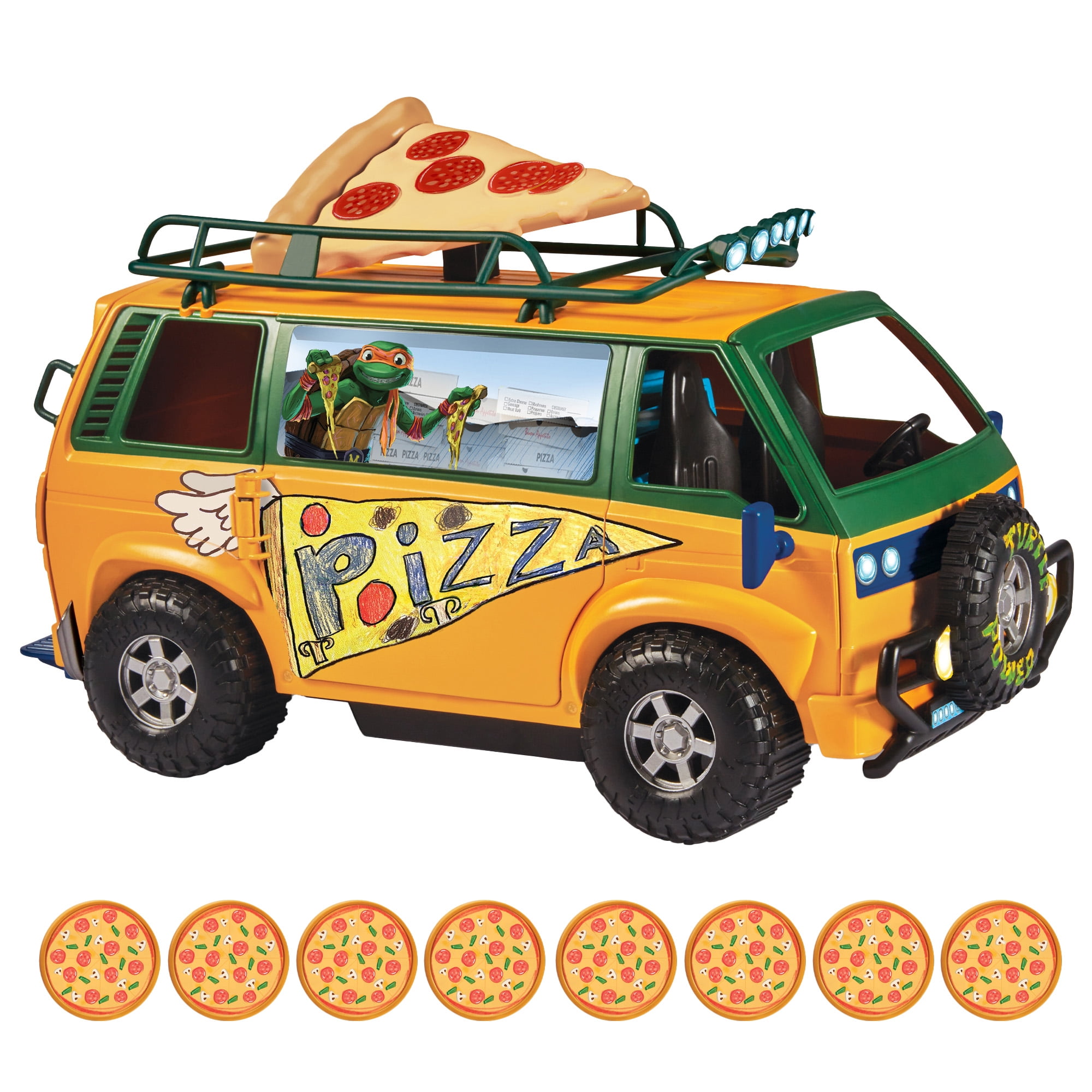 TMNT Mutant Mayhem Pizza Fire Battle Van w/Room for All