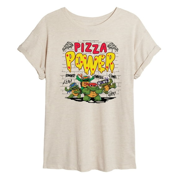 Teenage Mutant Ninja Turtles Mutant Mayhem  - Pizza Power  - Juniors Ideal Flowy Muscle T-Shirt