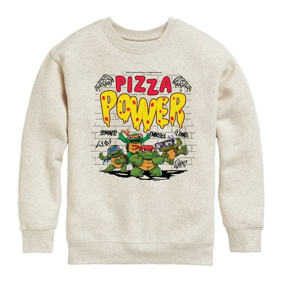 Teenage Mutant Ninja Turtles Mutant Mayhem - Pizza Power - Toddler & Youth Crewneck Fleece Sweatshirt