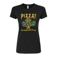 thumbnail image 1 of Teenage Mutant Ninja Turtles Mutant Mayhem  - Pizza You Mean Ninja Fuel  - Juniors Fitted Graphic T-Shirt, 1 of 4