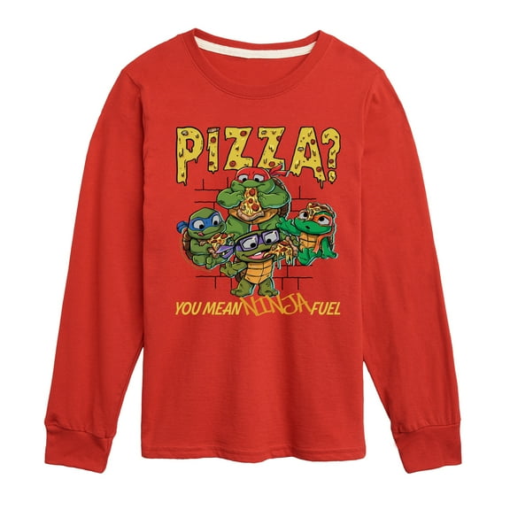 Teenage Mutant Ninja Turtles Mutant Mayhem - Pizza You Mean Ninja Fuel - Toddler & Youth Long Sleeve Graphic T-Shirt