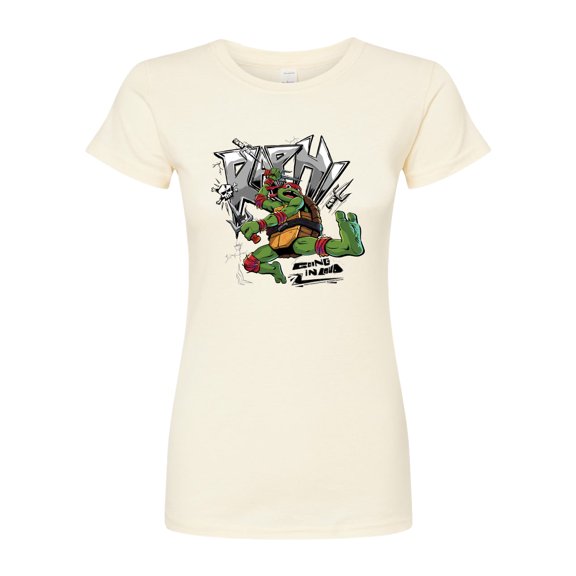 Teenage Mutant Ninja Turtles: Mutant Mayhem - Raphael Going In Loud - Juniors Fitted Graphic T-Shirt