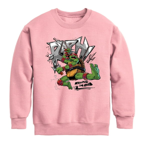 Teenage Mutant Ninja Turtles: Mutant Mayhem - Raphael Going In Loud - Toddler And Youth Crewneck Fleece Sweatshirt