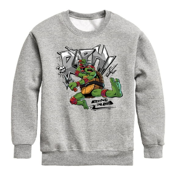 Teenage Mutant Ninja Turtles: Mutant Mayhem - Raphael Going In Loud - Toddler And Youth Crewneck Fleece Sweatshirt
