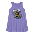 thumbnail image 1 of Teenage Mutant Ninja Turtles: Mutant Mayhem - Raphael Going In Loud - Toddler And Youth Girls A-Line Dress, 1 of 4