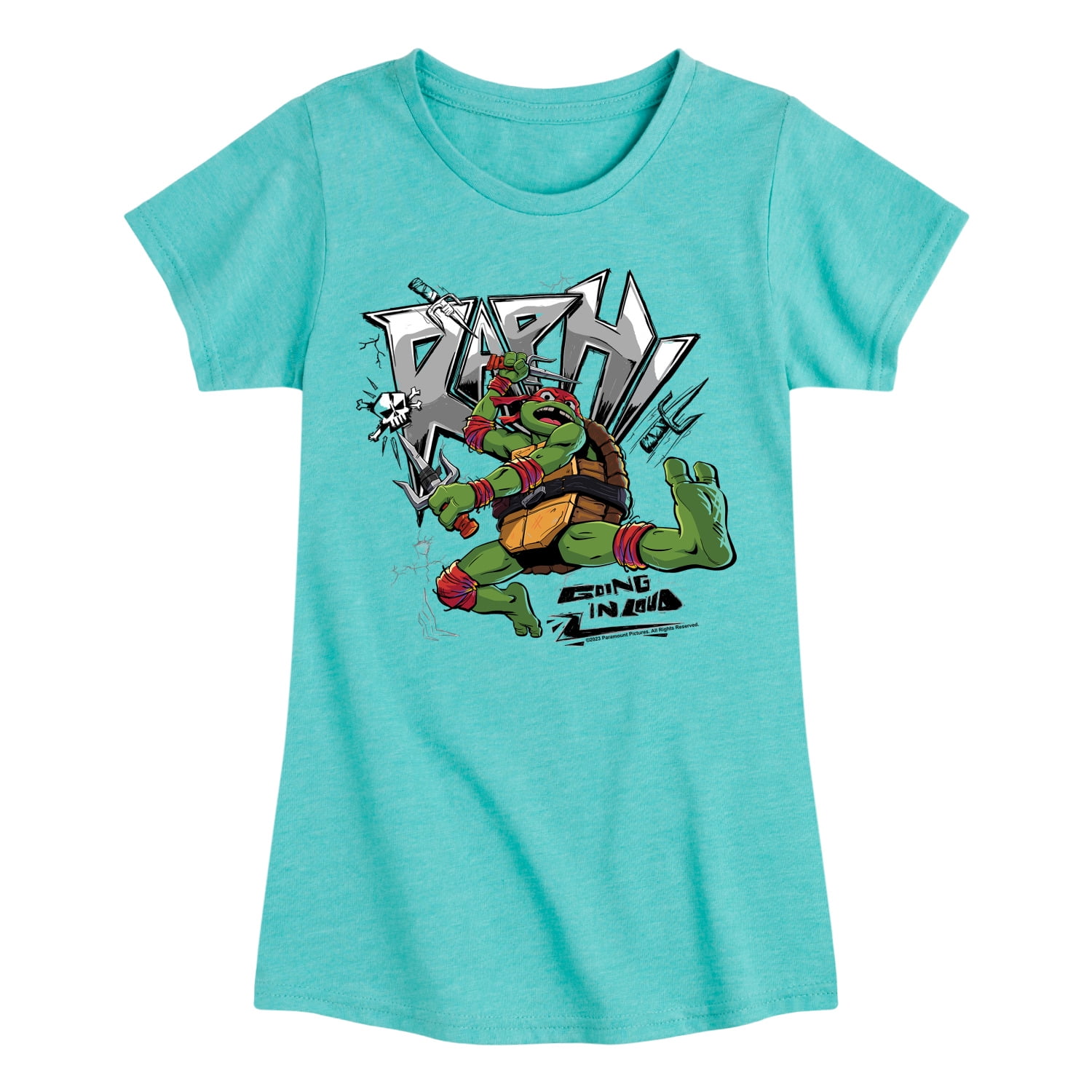 Teenage Mutant Ninja Turtles: Mutant Mayhem - Raphael Going in Loud - Toddler and Youth Short Sleeve Graphic T-Shirt, Toddler Unisex, Size: 3T, White