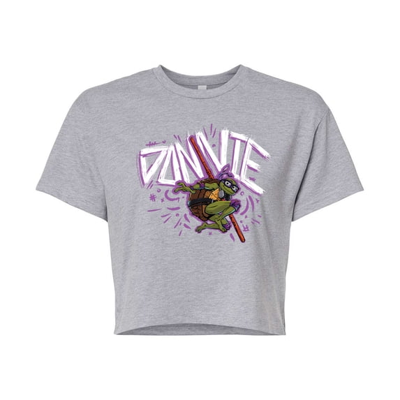 Teenage Mutant Ninja Turtles Mutant Mayhem - Sketch Donnie - Juniors Cropped T-Shirt