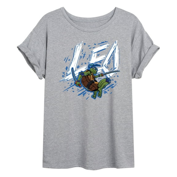 Teenage Mutant Ninja Turtles Mutant Mayhem - Sketch Leo - Women's Oversized T-Shirt