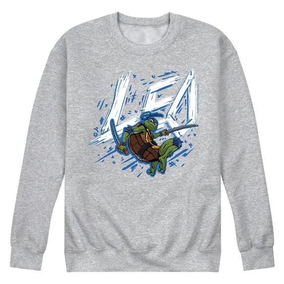 Teenage Mutant Ninja Turtles Mutant Mayhem - Sketch Leo - Men's Crew Neck Fleece Pullover