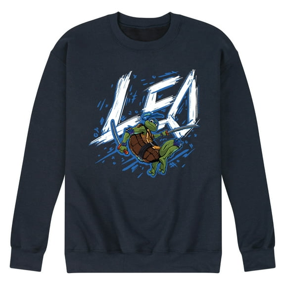 Teenage Mutant Ninja Turtles Mutant Mayhem - Sketch Leo - Men's Crew Neck Fleece Pullover