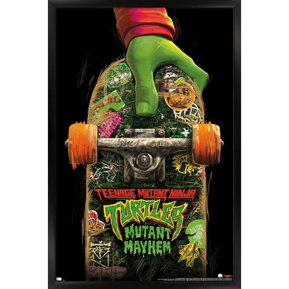 Teenage Mutant Ninja Turtles: Mutant Mayhem - Teaser One Sheet Wall Poster, 14.725" x 22.375" Framed