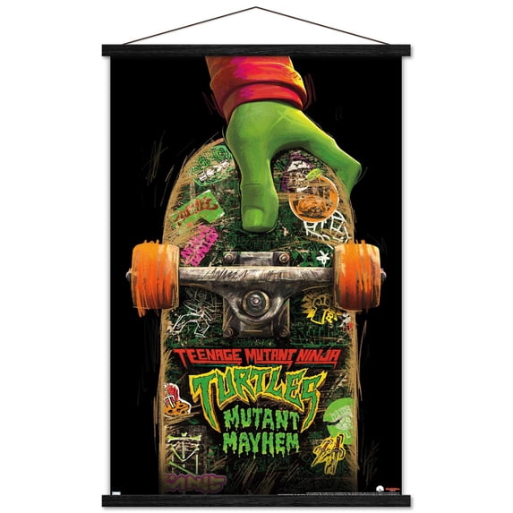 Teenage Mutant Ninja Turtles: Mutant Mayhem - Teaser One Sheet Wall Poster with Magnetic Frame, 22.375" x 34"