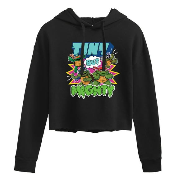 Teenage Mutant Ninja Turtles Mutant Mayhem  - Tiny But Mighty - Juniors Cropped Pullover Hoodie