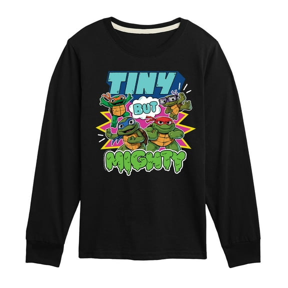 Teenage Mutant Ninja Turtles Mutant Mayhem - Tiny But Mighty - Toddler & Youth Long Sleeve Graphic T-Shirt