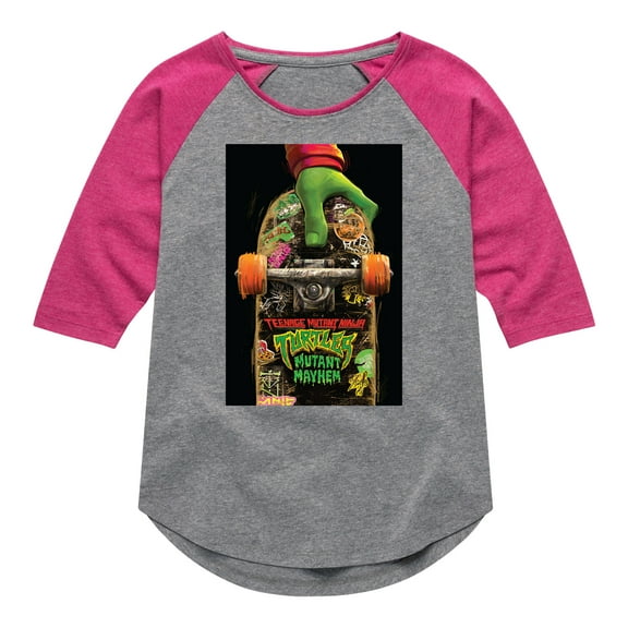 Teenage Mutant Ninja Turtles - Mutant Mayhem - Toddler & Youth Girls Raglan Graphic T-Shirt