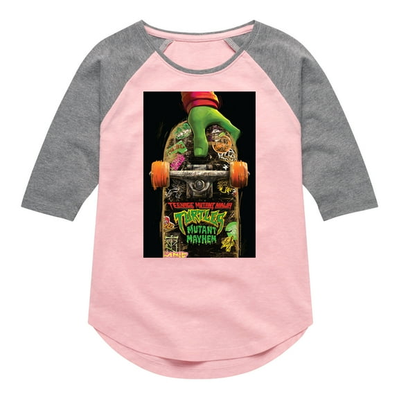 Teenage Mutant Ninja Turtles - Mutant Mayhem - Toddler & Youth Girls Raglan Graphic T-Shirt