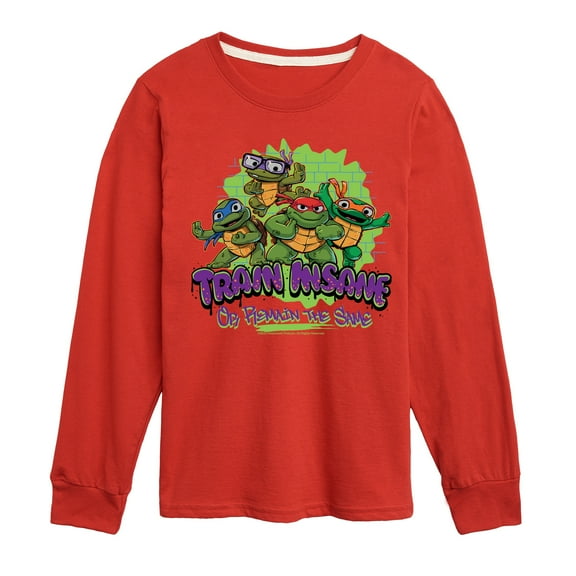 Teenage Mutant Ninja Turtles Mutant Mayhem - Train Insane - Toddler & Youth Long Sleeve Graphic T-Shirt
