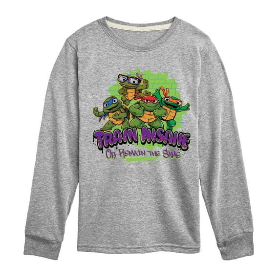 Teenage Mutant Ninja Turtles Mutant Mayhem - Train Insane - Toddler & Youth Long Sleeve Graphic T-Shirt