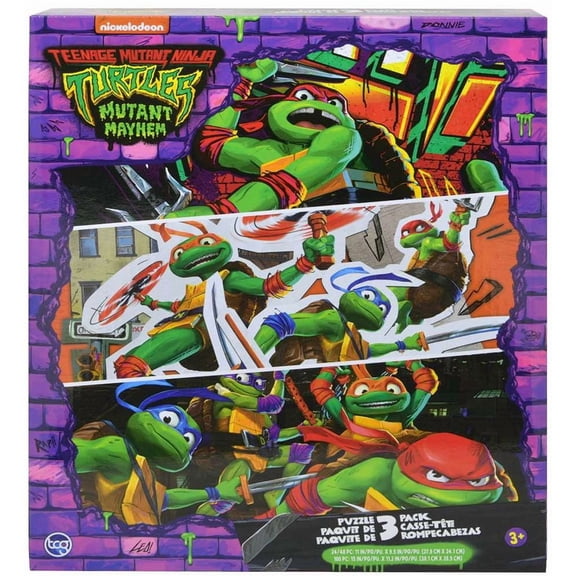 Teenage Mutant Ninja Turtles Mutant mayhem Puzzle 3-Pack