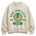 thumbnail image 1 of Teenage Mutant Ninja Turtles - NYC Pizza Shell Oversized Fleece Crew Sweatshirt, 1 of 3