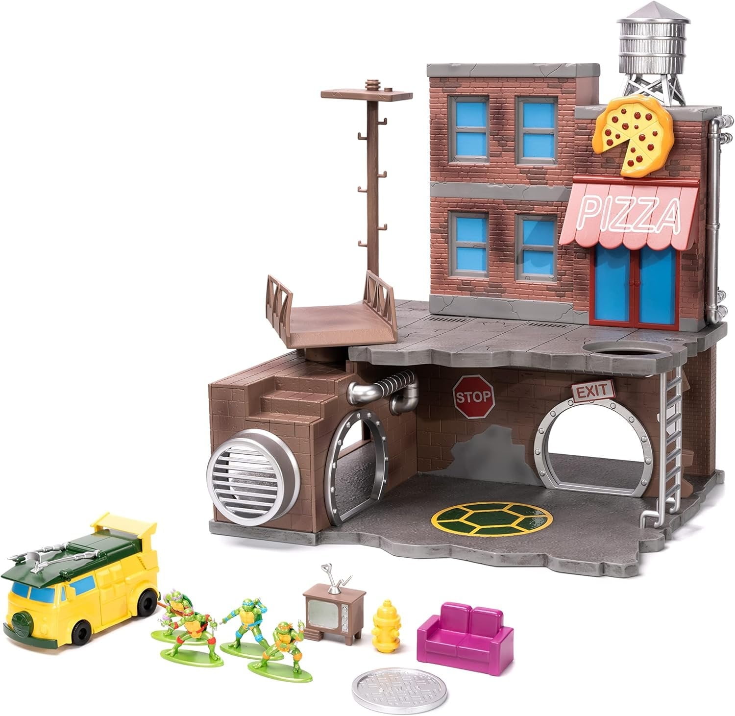【25%OFF】 Turtle TMNT Lair 1.65 with Set Diorama 乗用車