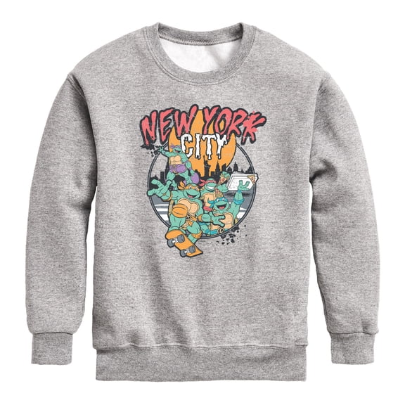Teenage Mutant Ninja Turtles - New York City - Youth Boys Crew Fleece Sweatshirt