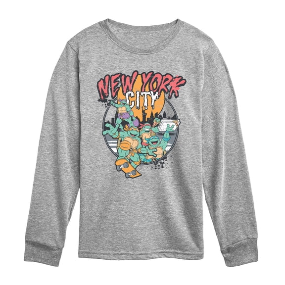 Teenage Mutant Ninja Turtles - New York City - Youth Boys Long Sleeve Graphic T-Shirt