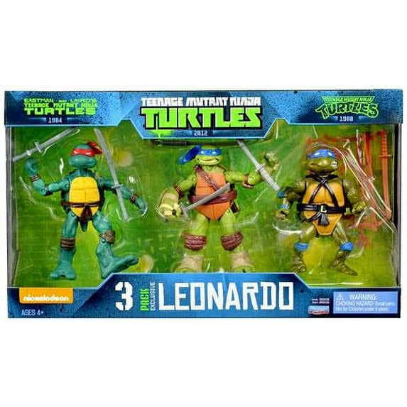 Teenage Mutant Ninja Turtles Nickelodeon Leonardo Evolution Action Figure 3-Pack