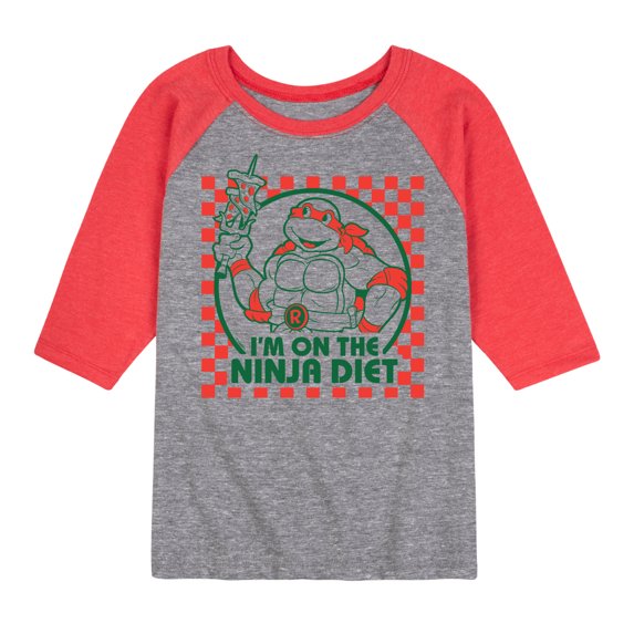 Teenage Mutant Ninja Turtles - Ninja Diet - Toddler And Youth Raglan Graphic T-Shirt