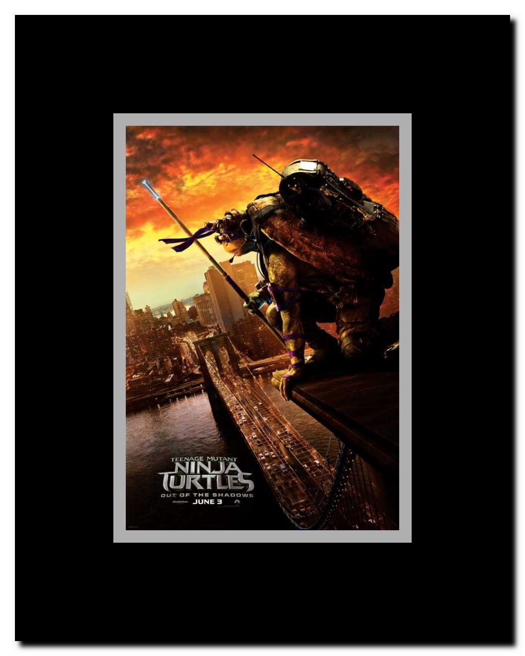Teenage Mutant Ninja Turtles: Out of the Shadows Framed Movie Poster