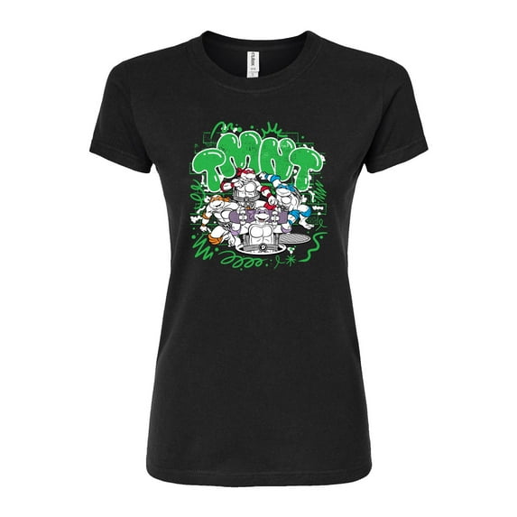 Teenage Mutant Ninja Turtles - Paint Logo - Juniors Fitted Graphic T-Shirt