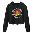 thumbnail image 1 of Teenage Mutant Ninja Turtles - Peace Love Pizza - Juniors Cropped Pullover Hoodie, 1 of 5