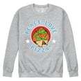 thumbnail image 1 of Teenage Mutant Ninja Turtles - Peace Love Pizza - Men's Crew Neck Fleece Pullover, 1 of 5
