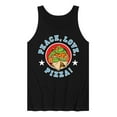 thumbnail image 1 of Teenage Mutant Ninja Turtles - Peace Love Pizza - Men's Jersey Tank Top, 1 of 5