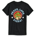 thumbnail image 1 of Teenage Mutant Ninja Turtles - Peace Love Pizza - Men's Short Sleeve Graphic T-Shirt, 1 of 5