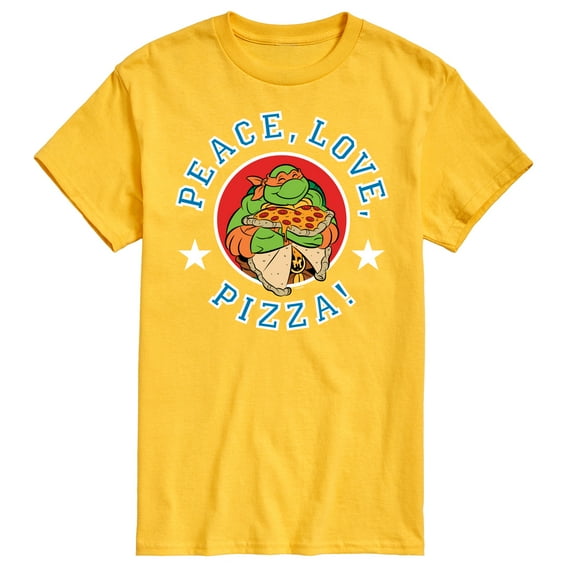Teenage Mutant Ninja Turtles - Peace Love Pizza - Men's Short Sleeve Graphic T-Shirt